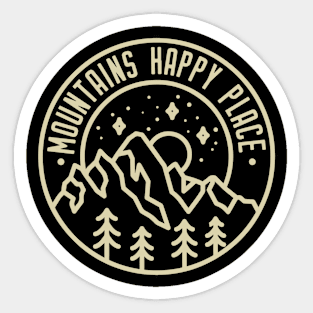 mountains happy place Sticker